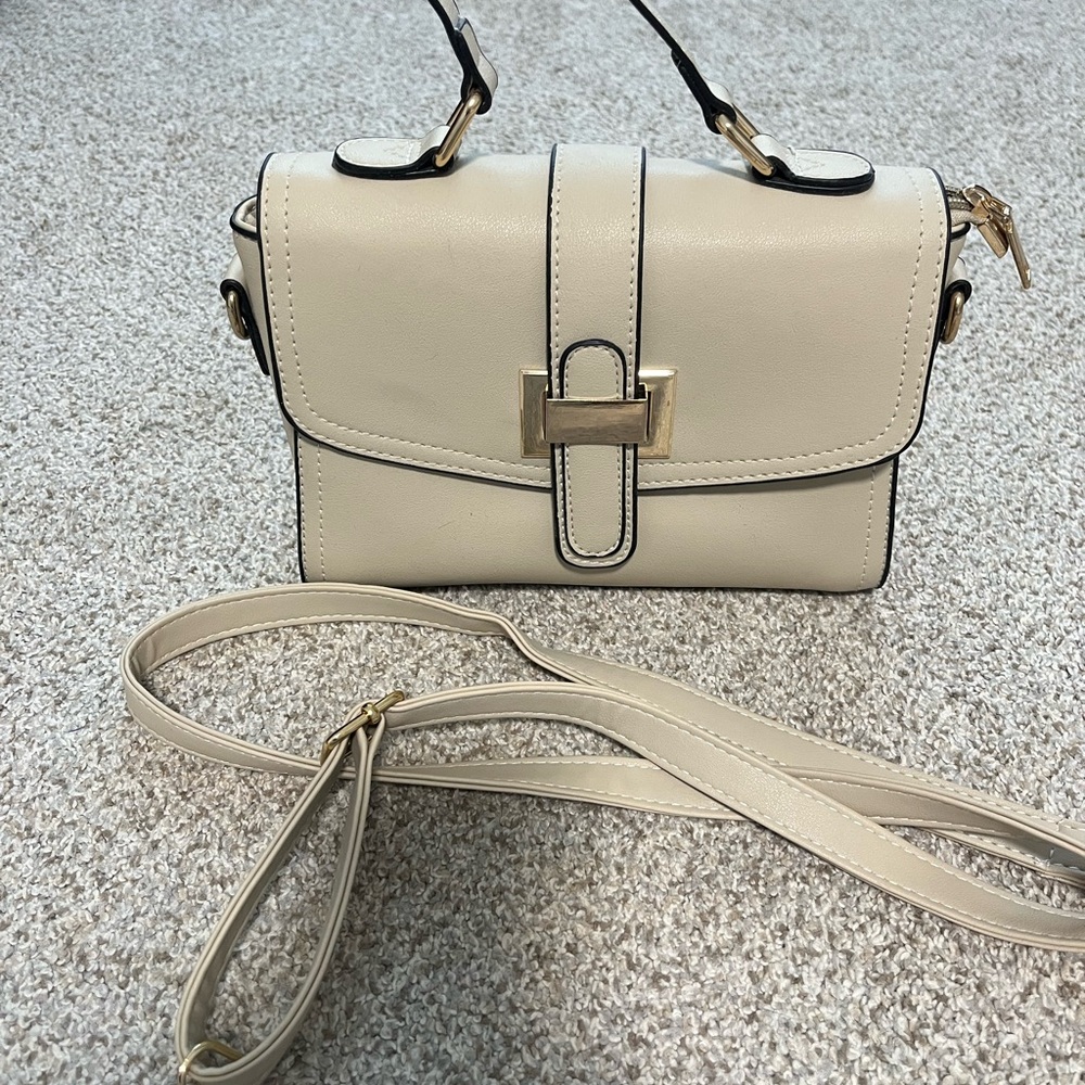Elegant Cream Crossbody Bag